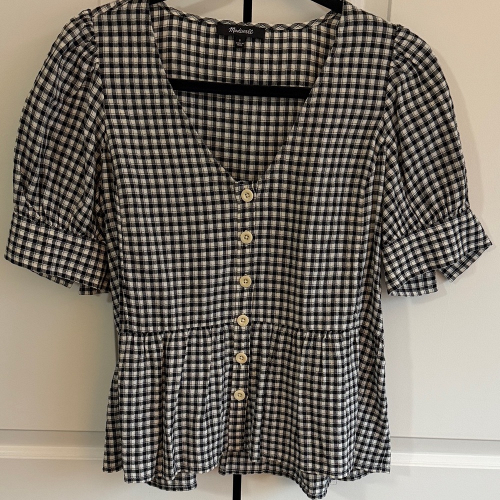 Madewell Checkered Button-Down Blouse - image 3